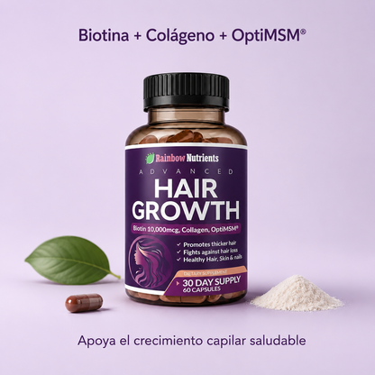HAIRGROWTH™ | Suplemento Avanzado para Cabello Fuerte, Volumen y Crecimiento Saludable