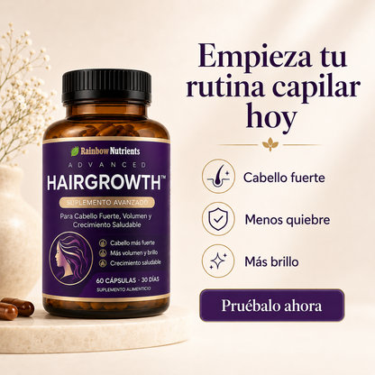 HAIRGROWTH™ | Suplemento Avanzado para Cabello Fuerte, Volumen y Crecimiento Saludable
